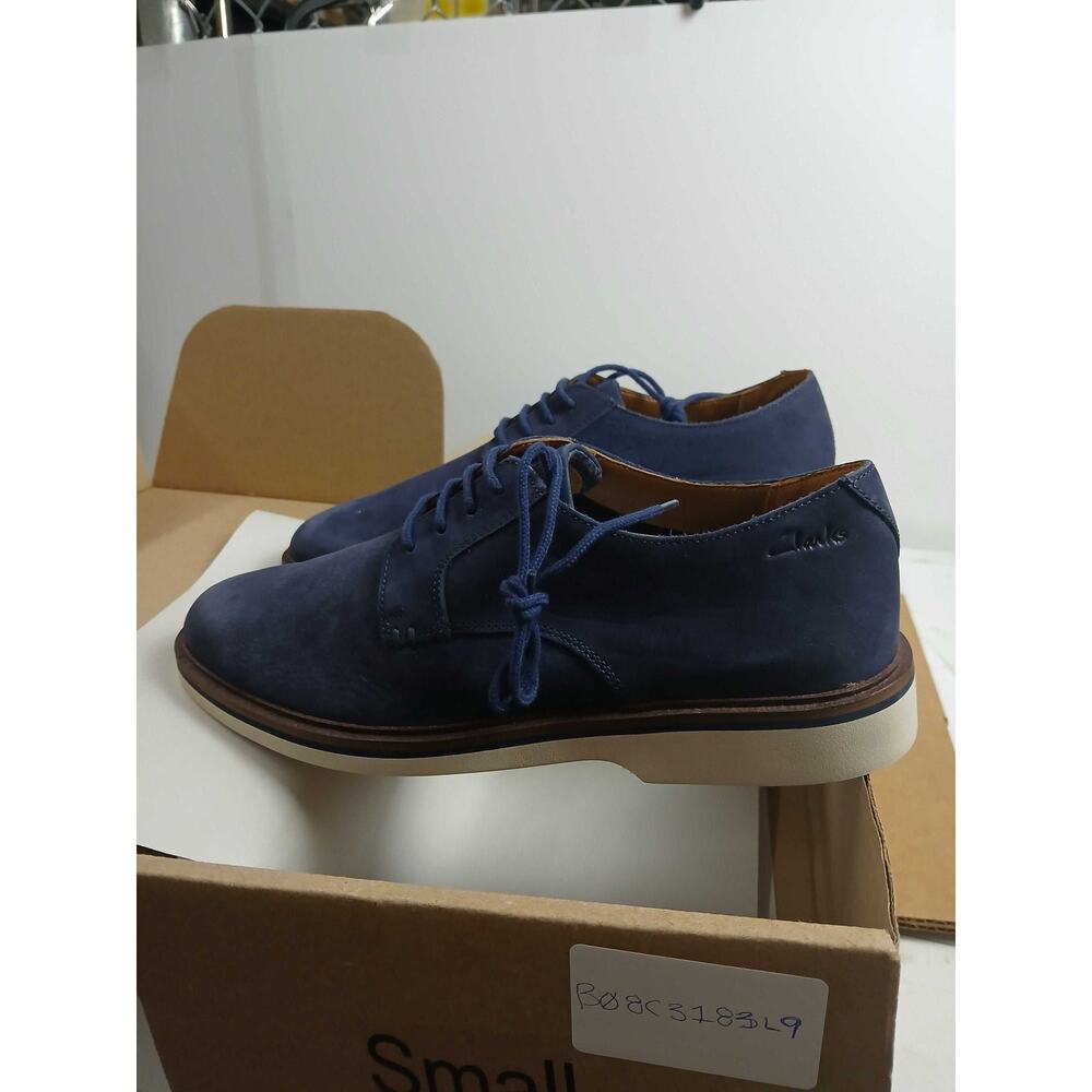 NWT Clarks Malwood Plain, mens Derby, navy nubuck, 6 UK (39.5 EU) SIZE 7